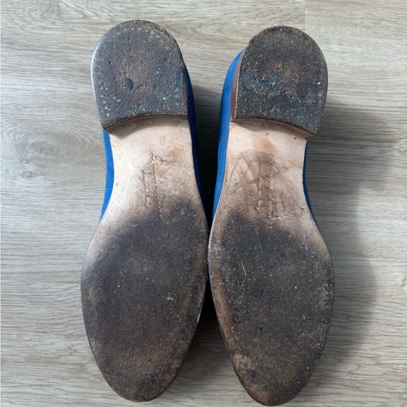 RALPH‎ LAUREN PURPLE LABEL ALONZO Blue Textile Loafers 10 Slippers Loafers main image 7